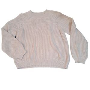 BP Women's Chunky Knit Mock Neck Oatmeal Sweater Pullover Long Sleeve XL